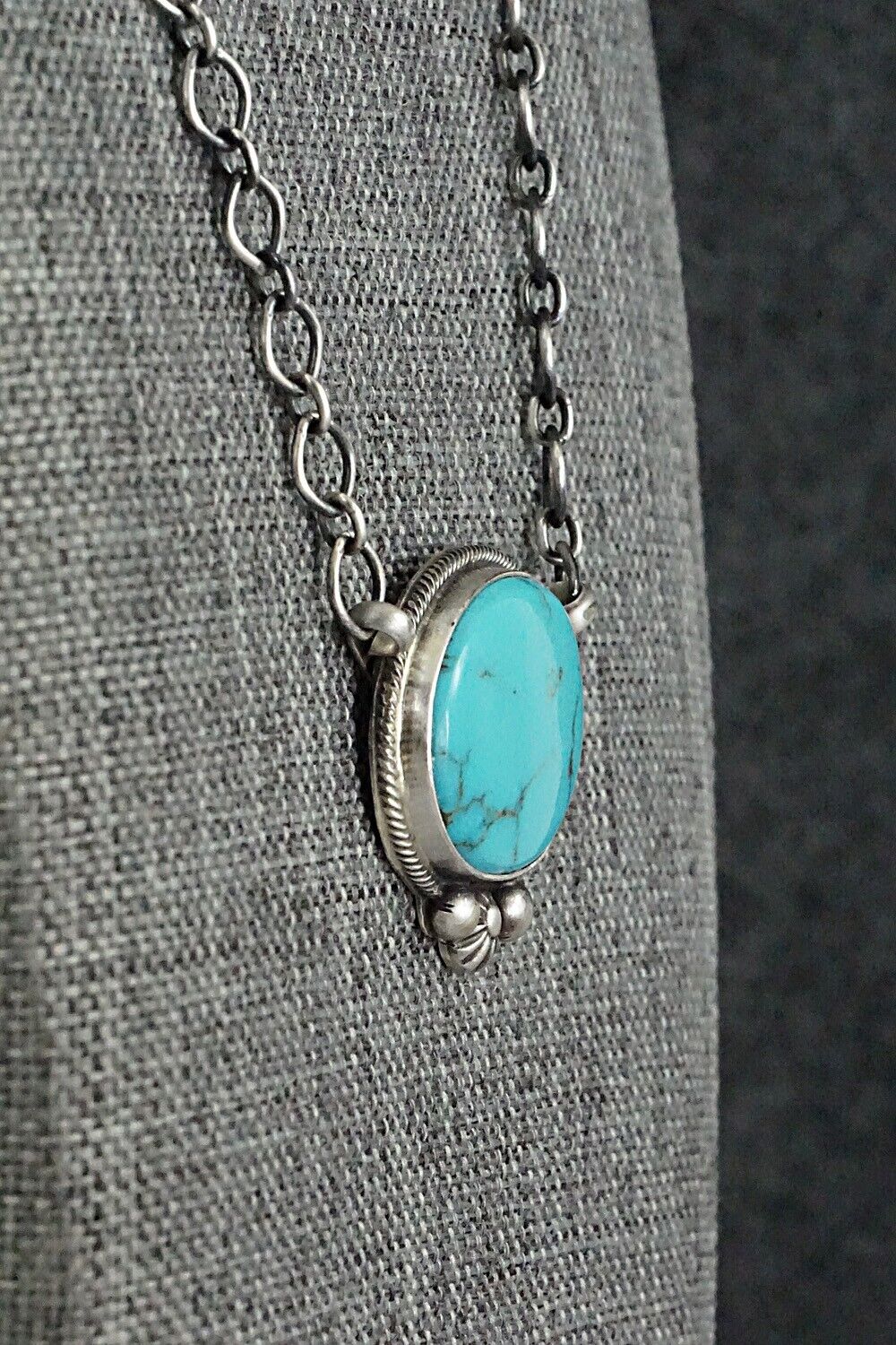 Turquoise & Sterling Silver Necklace - Kathleen Livingston
