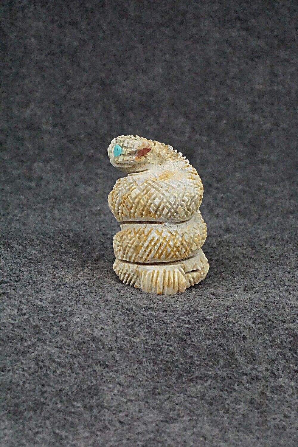 Rattlesnake Zuni Fetish Carving - Carl Etsate