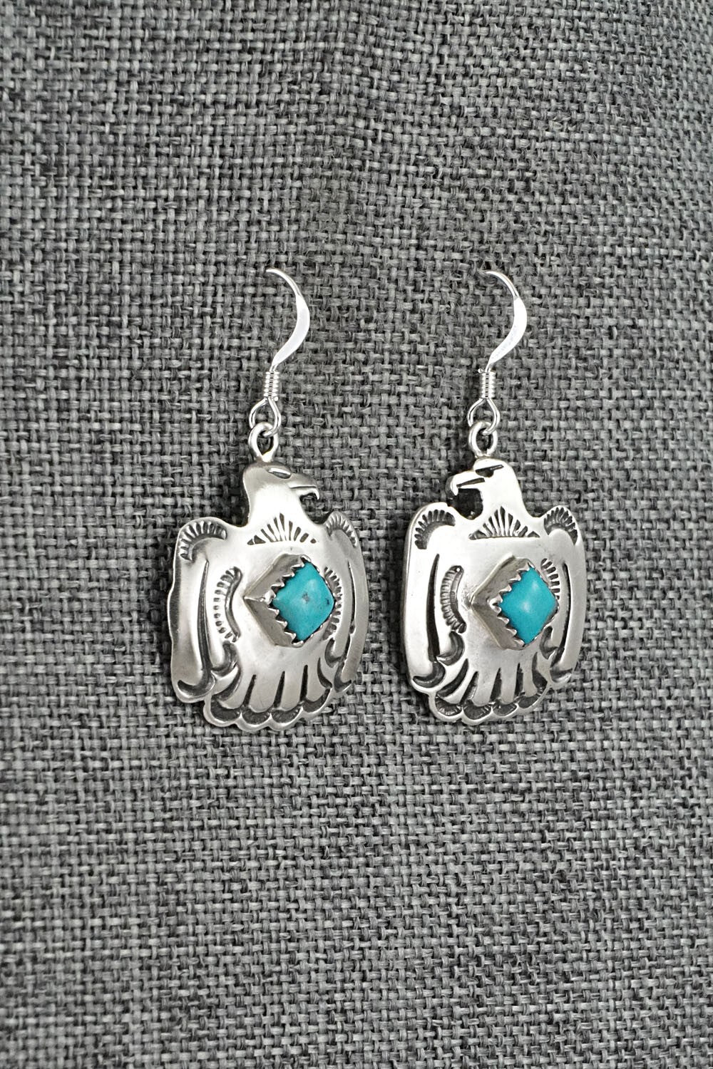 Turquoise & Sterling Silver Earrings - Verley Betone