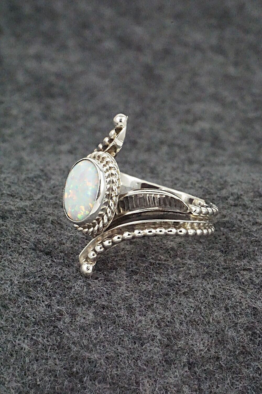 Opalite & Sterling Silver Ring - Thomas Yazzie - Size 8