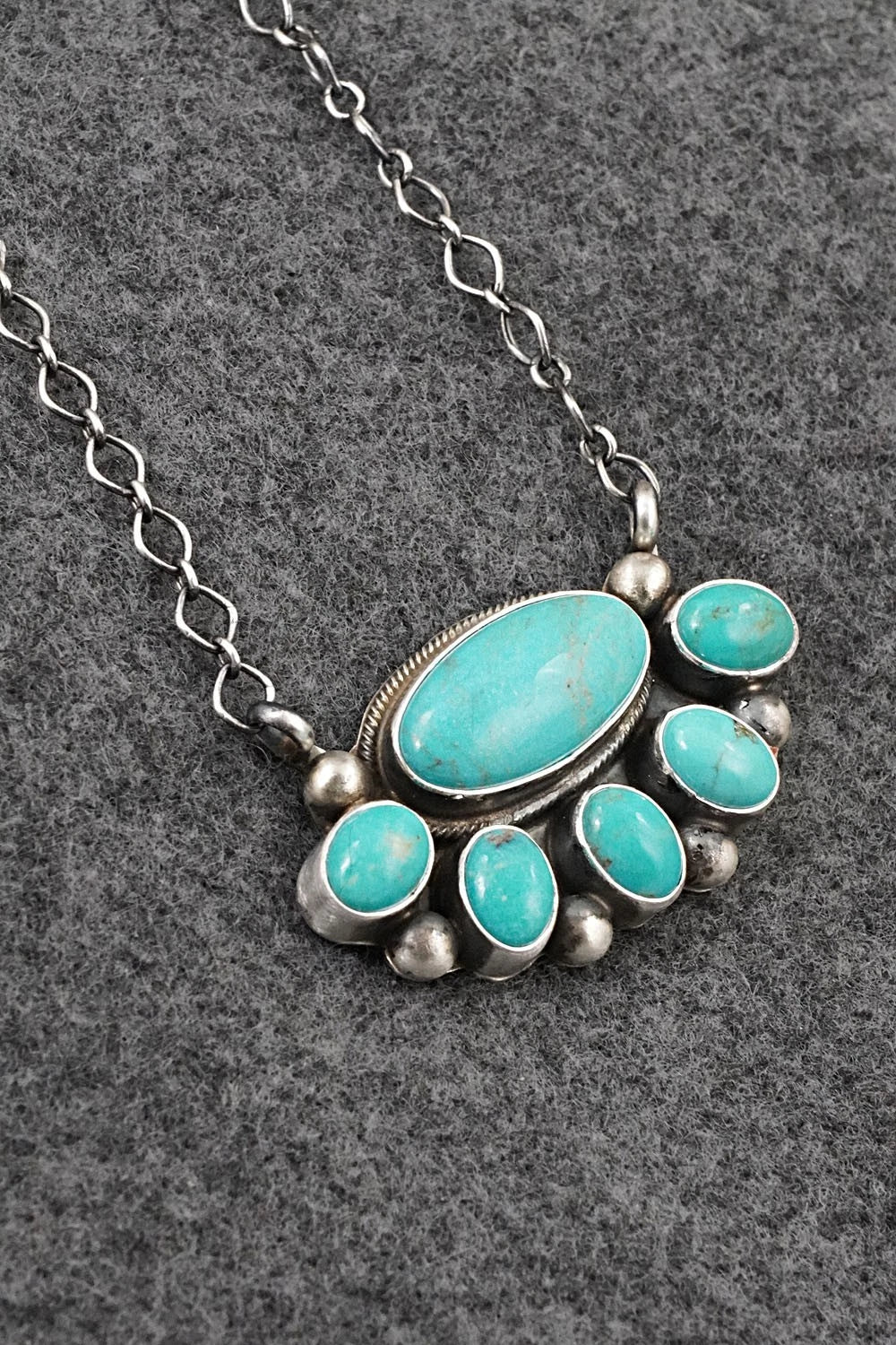 Turquoise & Sterling Silver Necklace - Kathleen Livingston