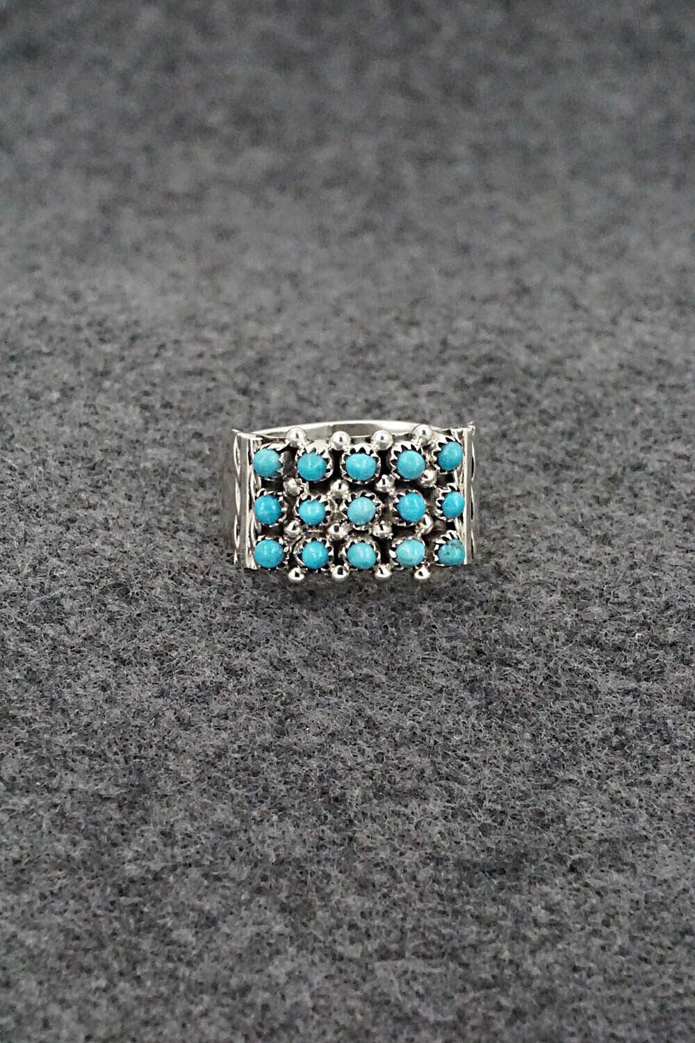 Turquoise & Sterling Silver Ring - Stephen Haloo - Size 9