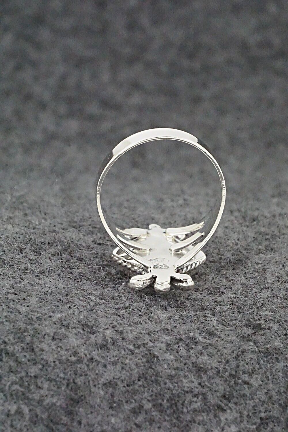 Lapis & Sterling Silver Inlay Ring - James Manygoats - Size 7.75