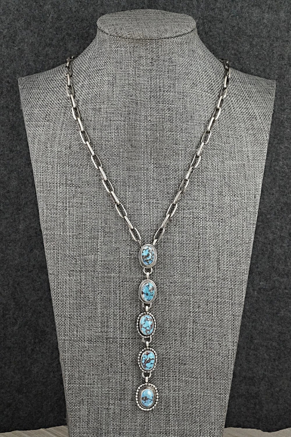 Turquoise & Sterling Silver Necklace - Bobby Johnson