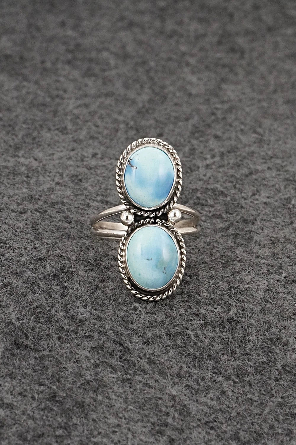 Turquoise & Sterling Silver Ring - Eugene Gruber - Size 9