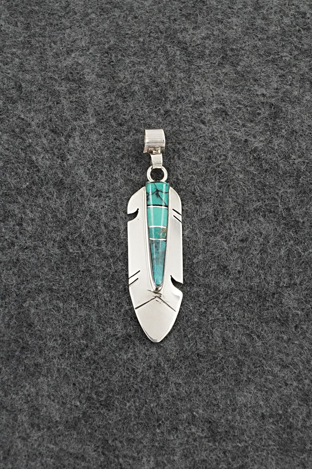 Turquoise & Sterling Silver Pendant - Marilyn Yazzie