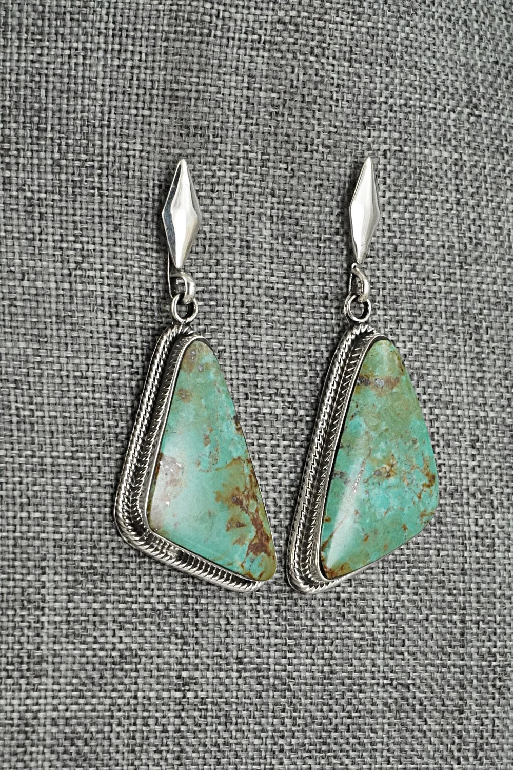 Turquoise & Sterling Silver Earrings - Mike Smith