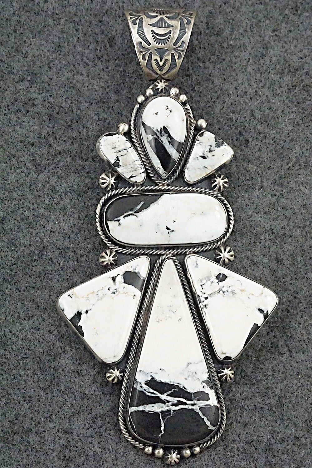 White Buffalo & Sterling Silver Pendant - Angela Martin
