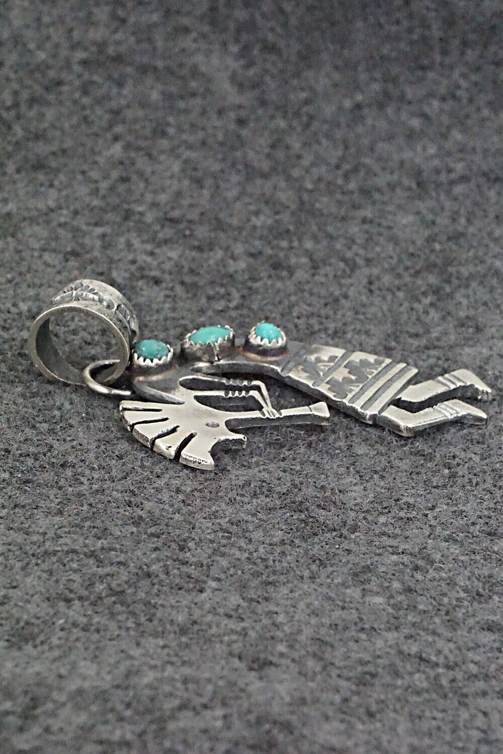 Turquoise & Sterling Silver Pendant - Eva & Linberg Billah