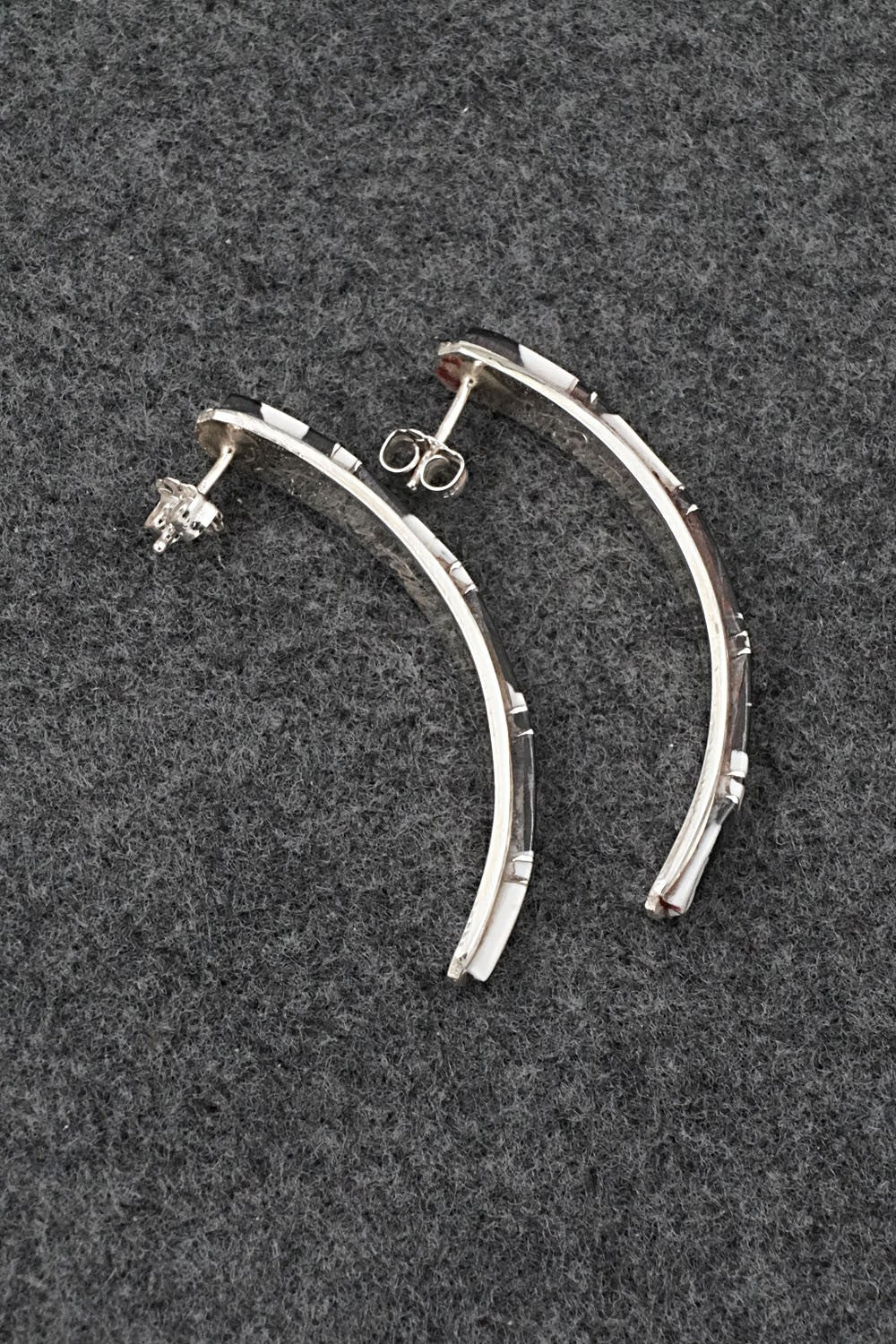 White Buffalo & Sterling Silver Earrings - Terrance Panteah