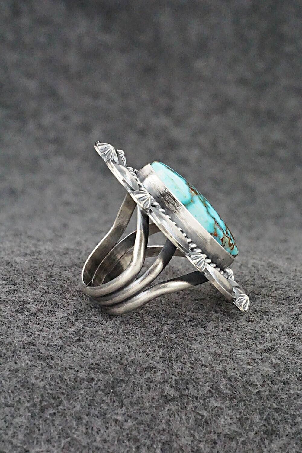 Turquoise & Sterling Silver Ring - Raymond Delgarito - Size 7