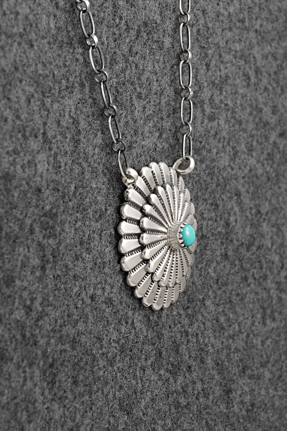 Turquoise & Sterling Silver Necklace - Sheldon Mariano