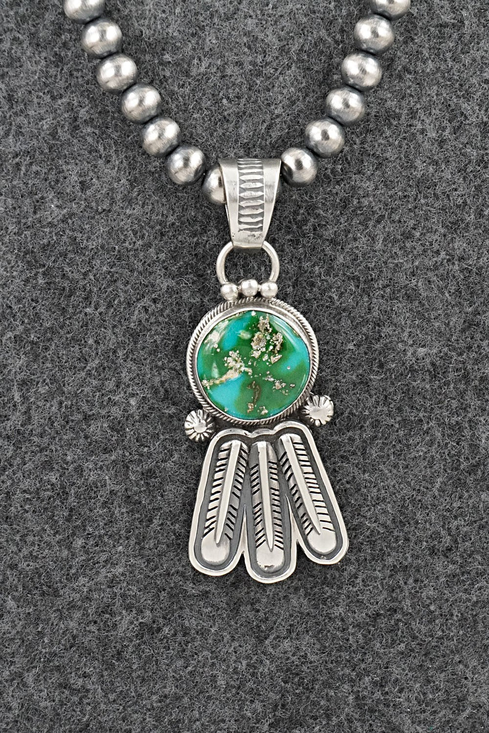 Turquoise & Sterling Silver Necklace - Verley Betone