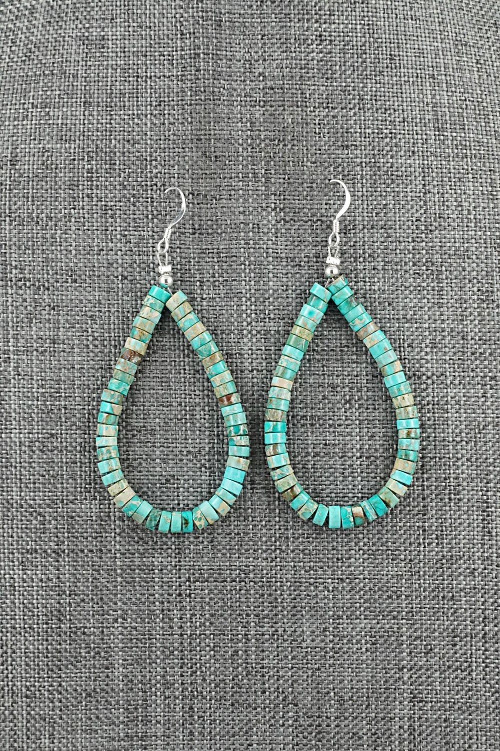 Turquoise & Sterling Silver Earrings - Doreen Jake