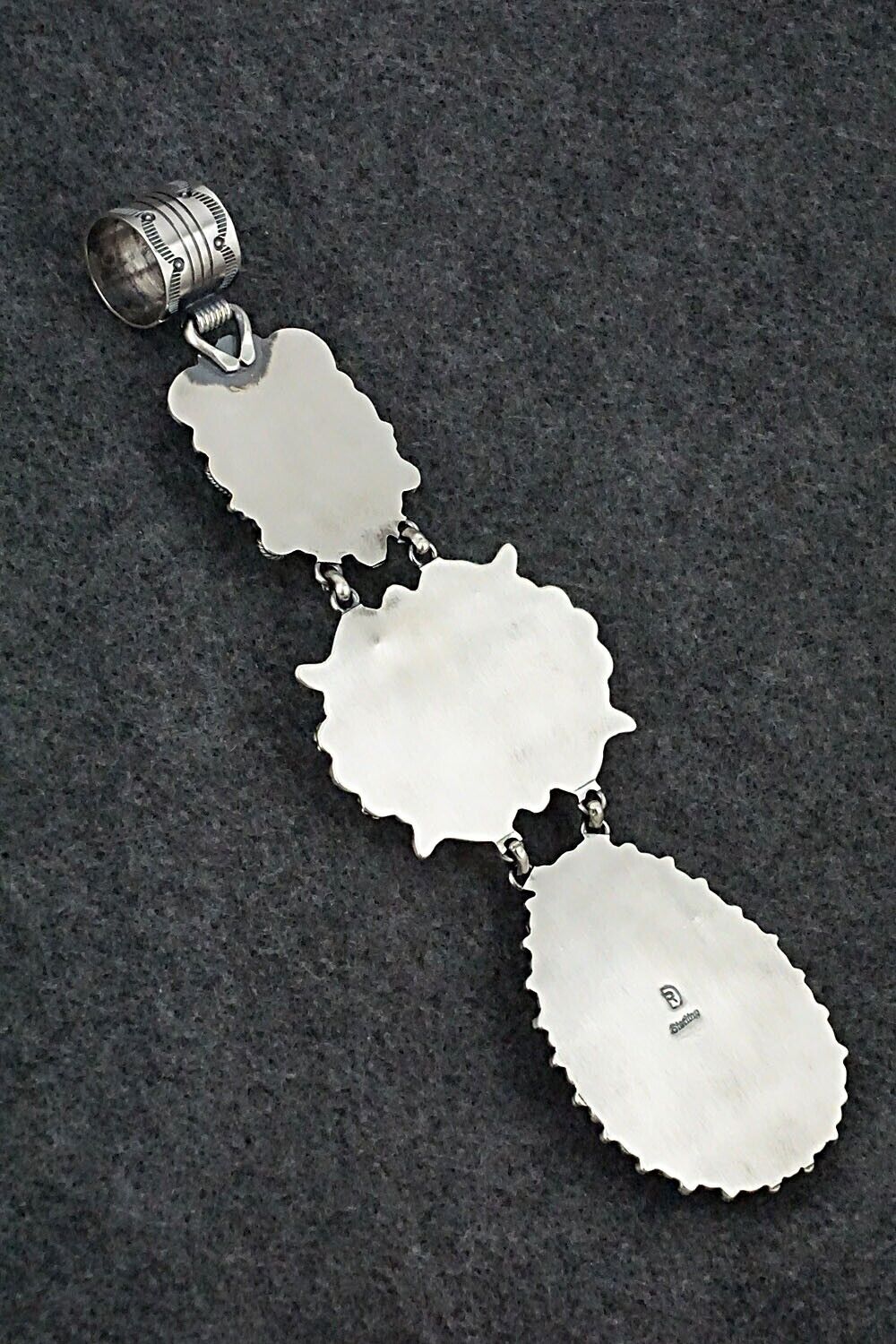 Turquoise & Sterling Silver Pendant - Raymond Delgarito