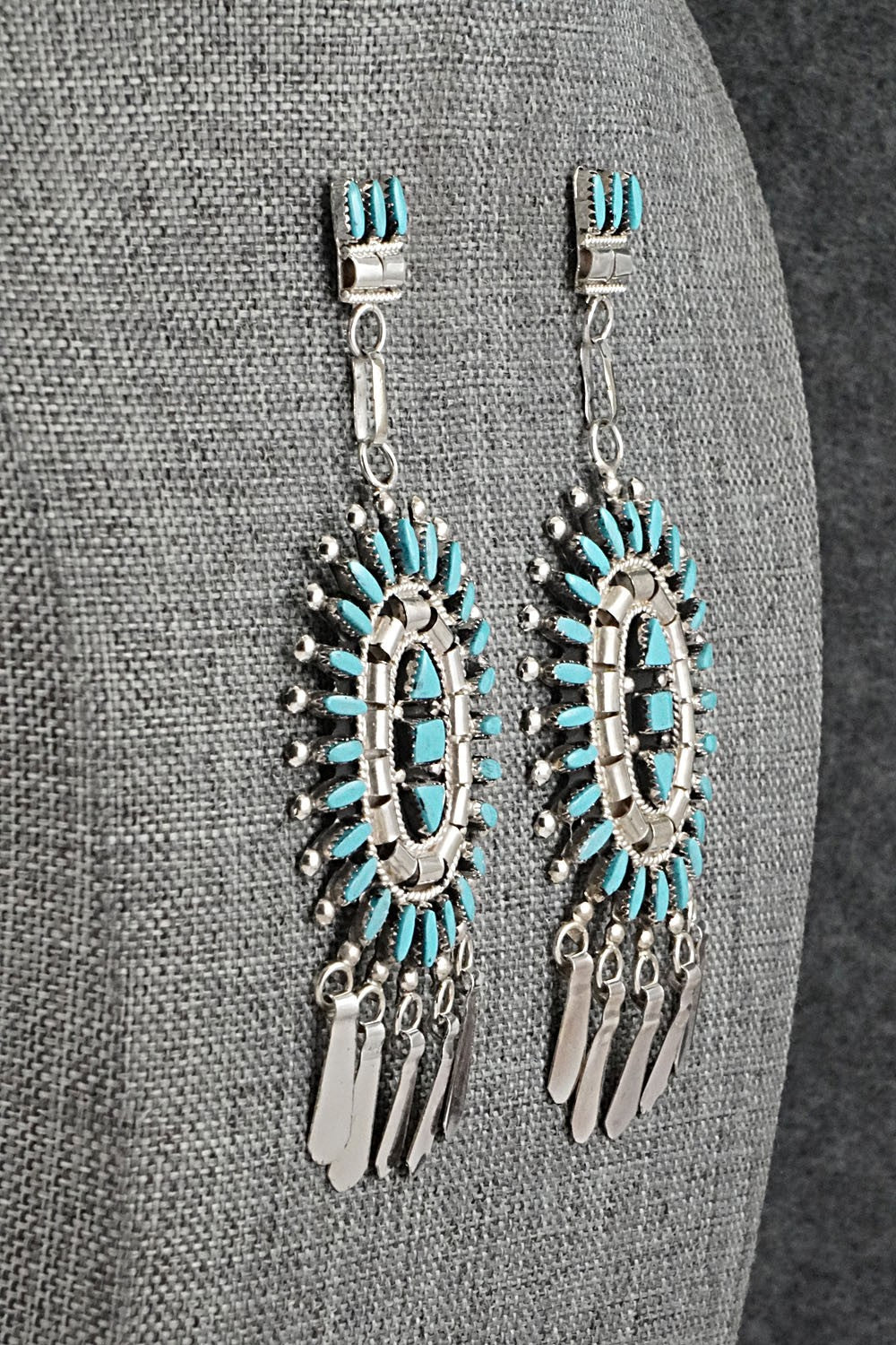 Turquoise & Sterling Silver Earrings - Evonne Hustito