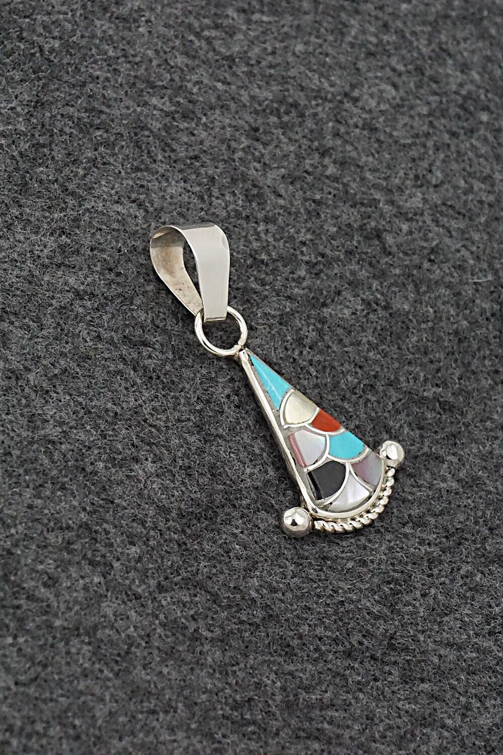Multi-Stone & Sterling Silver Pendant - Carlen Seoutewa