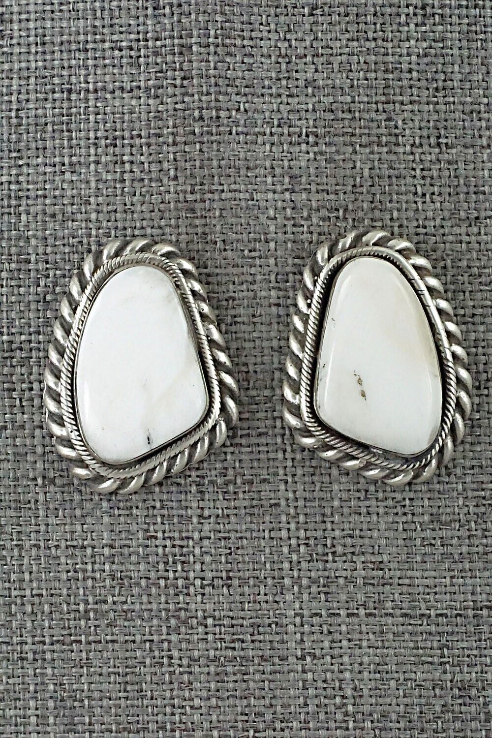 White Buffalo & Sterling Silver Earrings - Sharon McCarthy