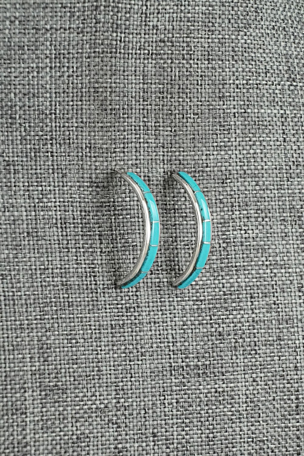 Turquoise & Sterling Silver Earrings - Nathaniel Johnson