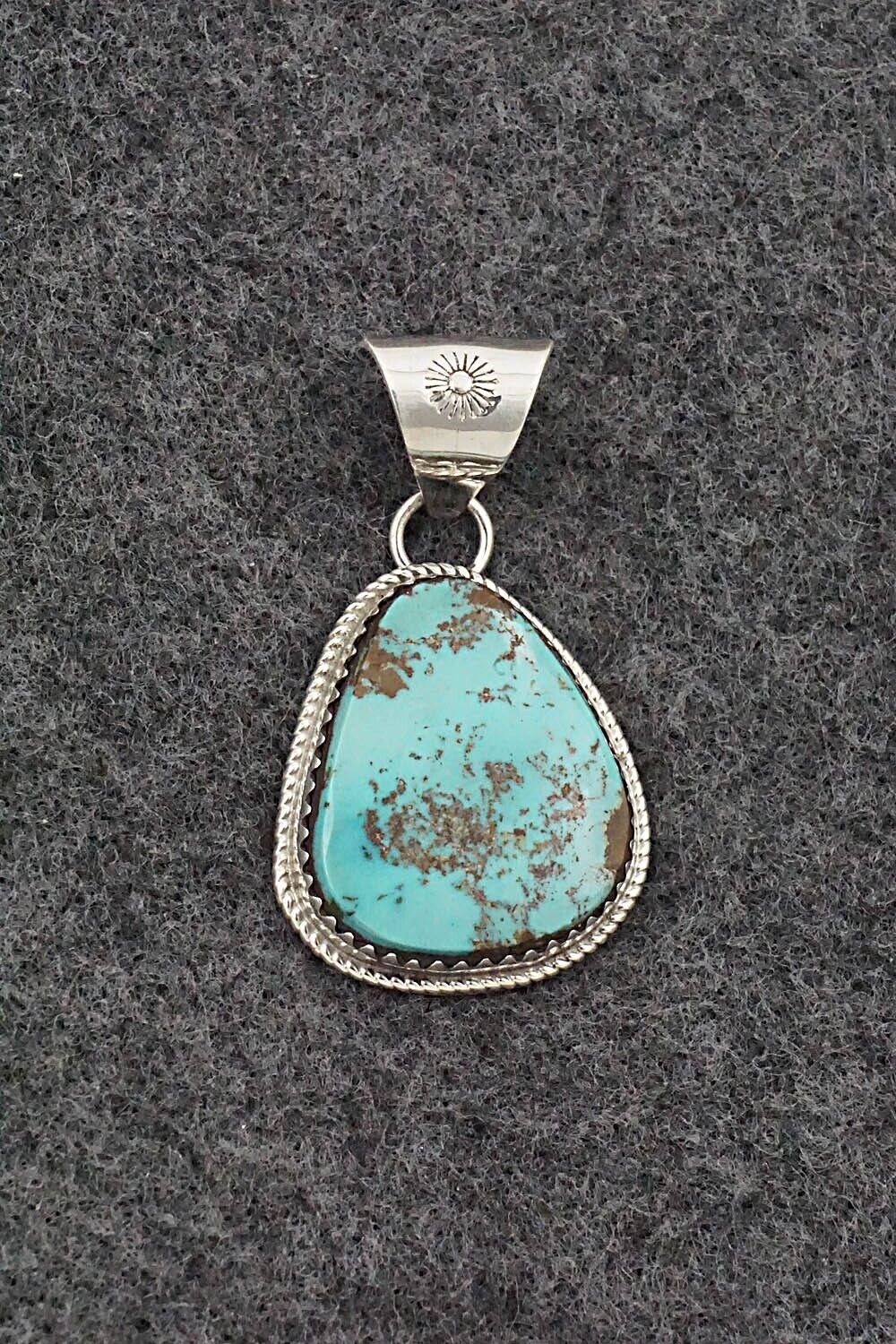 Turquoise & Sterling Silver Pendant - Ernest Hawthorne