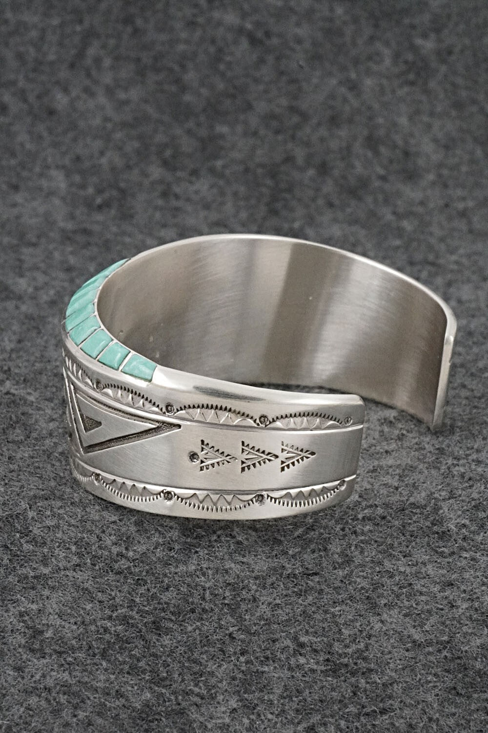 Turquoise & Sterling Silver Bracelet - Leonard Jim