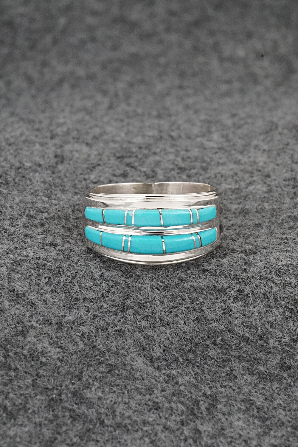 Turquoise & Sterling Silver Ring - Wilbert Muskett Jr. - Size 9.5