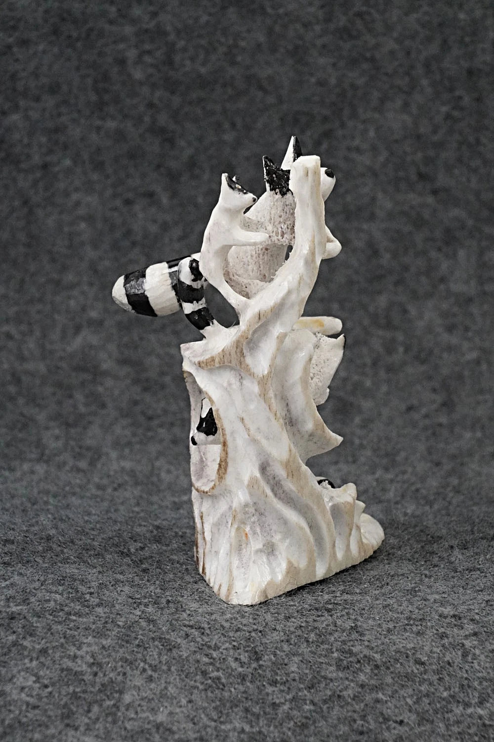 Racoons Zuni Fetish Carving - Ruben Najera