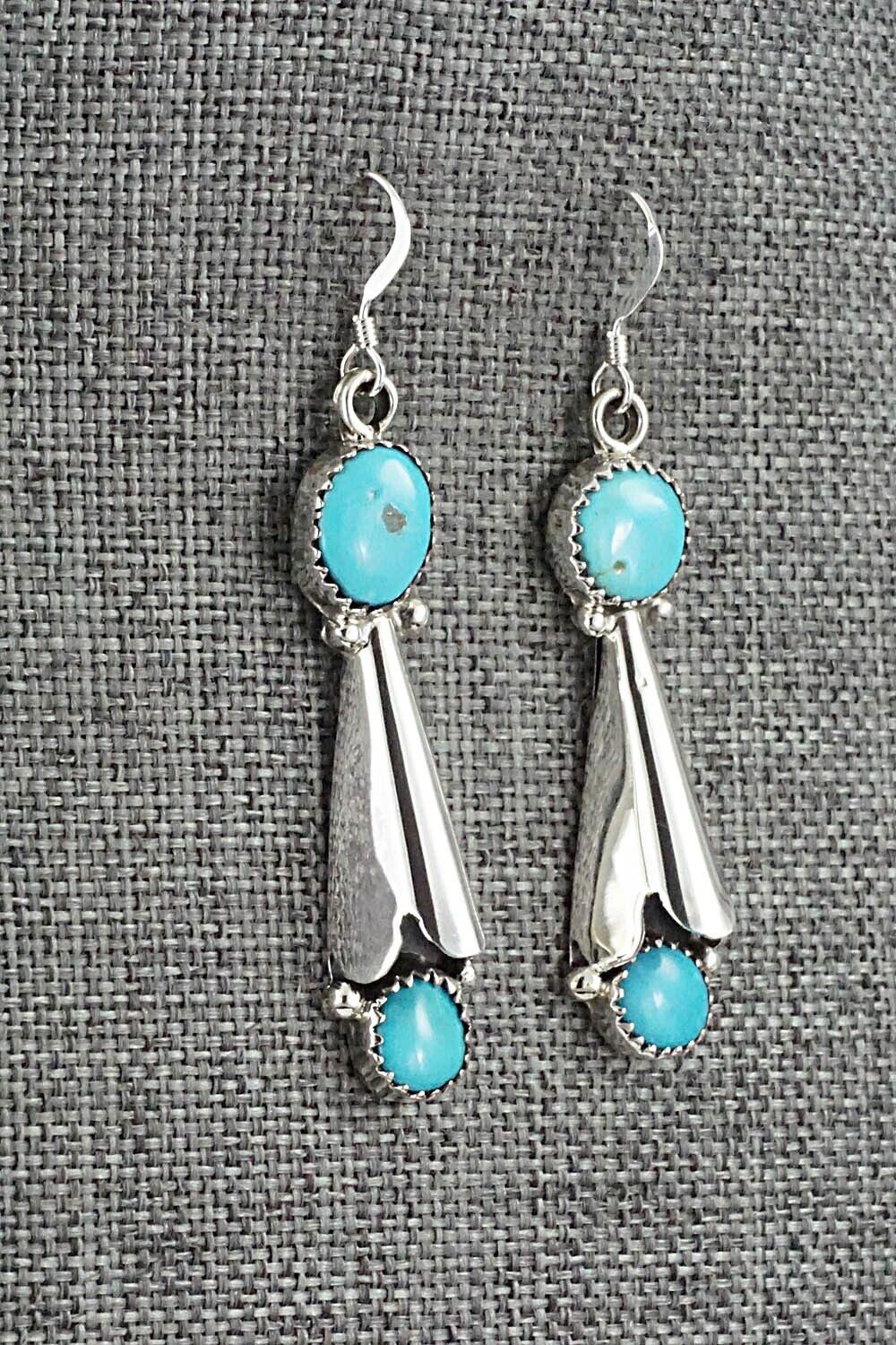 Turquoise & Sterling Silver Earrings - Roger Pino