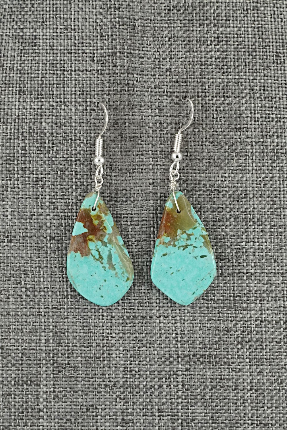 Turquoise & Sterling Silver Earrings - Louise Pete