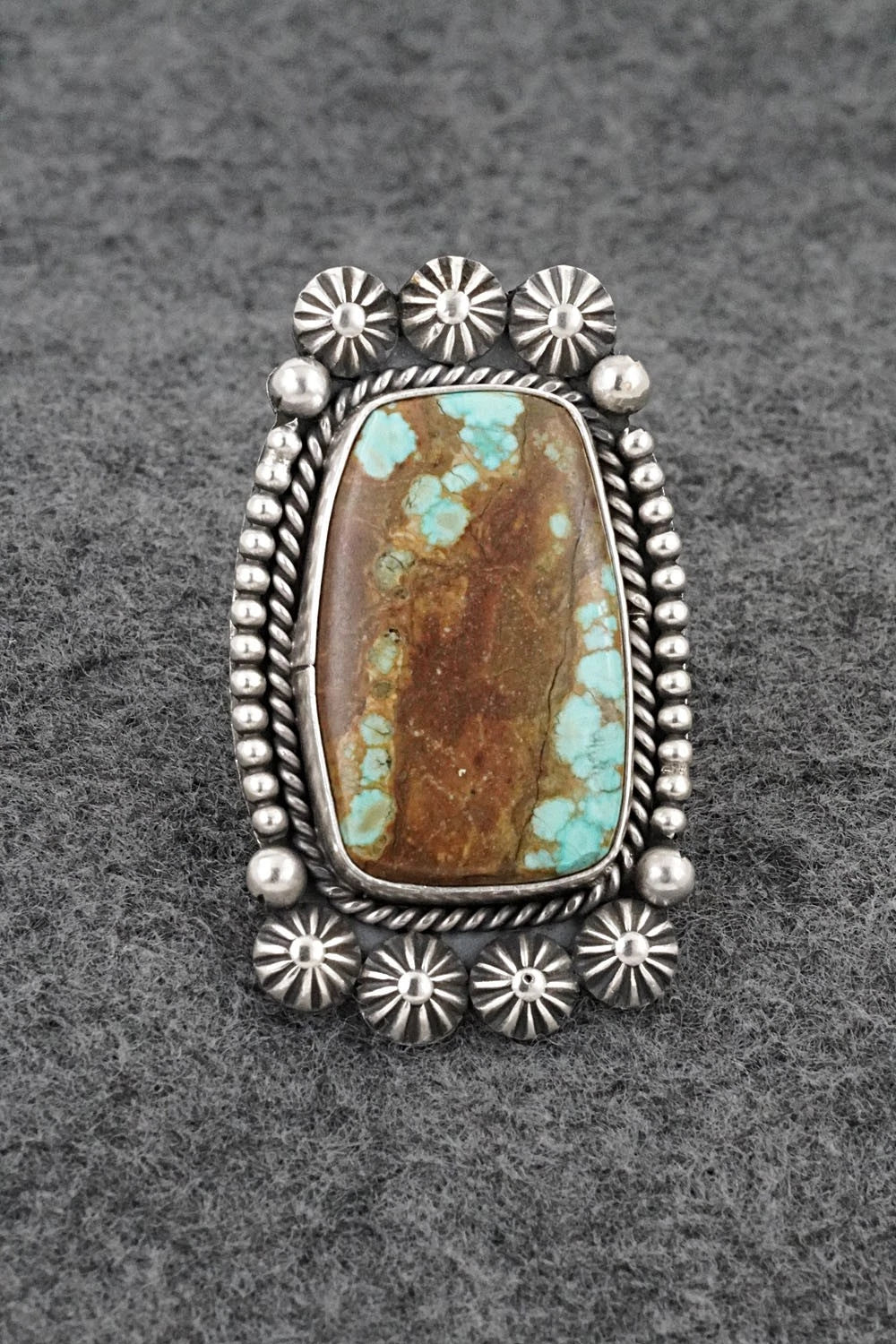 Turquoise & Sterling Silver Ring - Michael Calladitto - Size 7