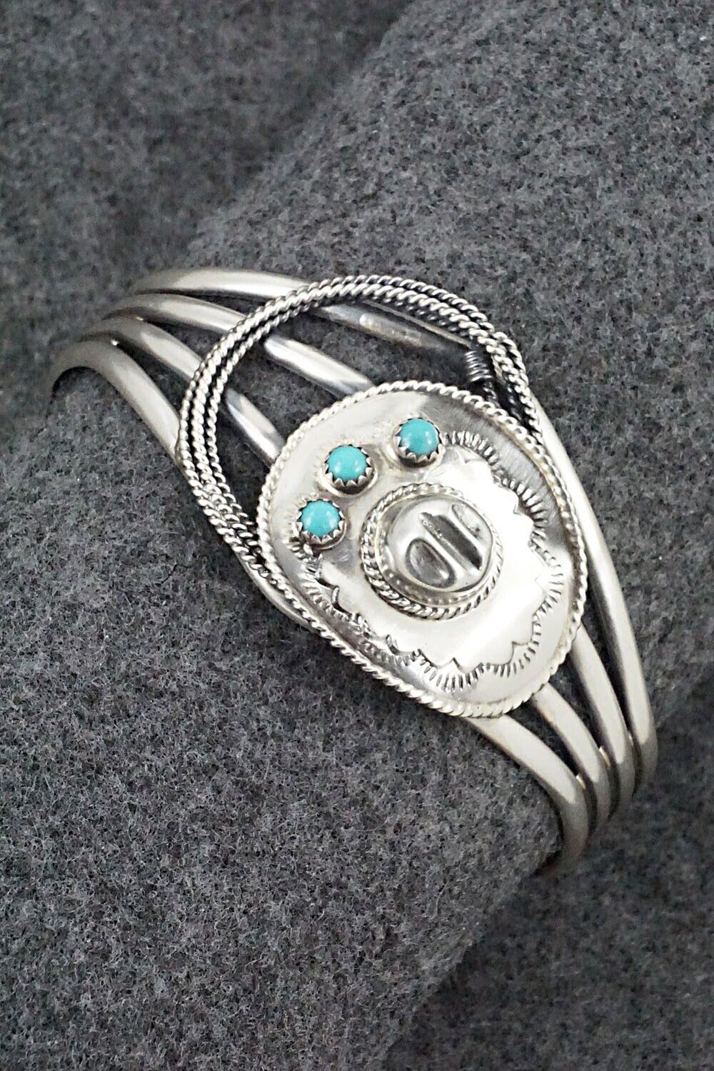 Turquoise & Sterling Silver Bracelet - Bobby Platero