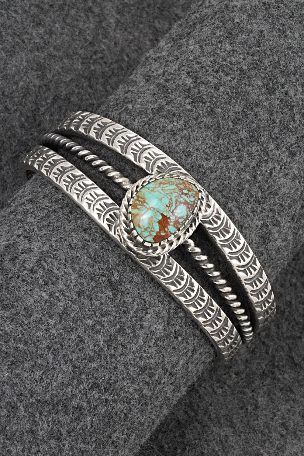 Turquoise & Sterling Silver Bracelet - Roland Dixson