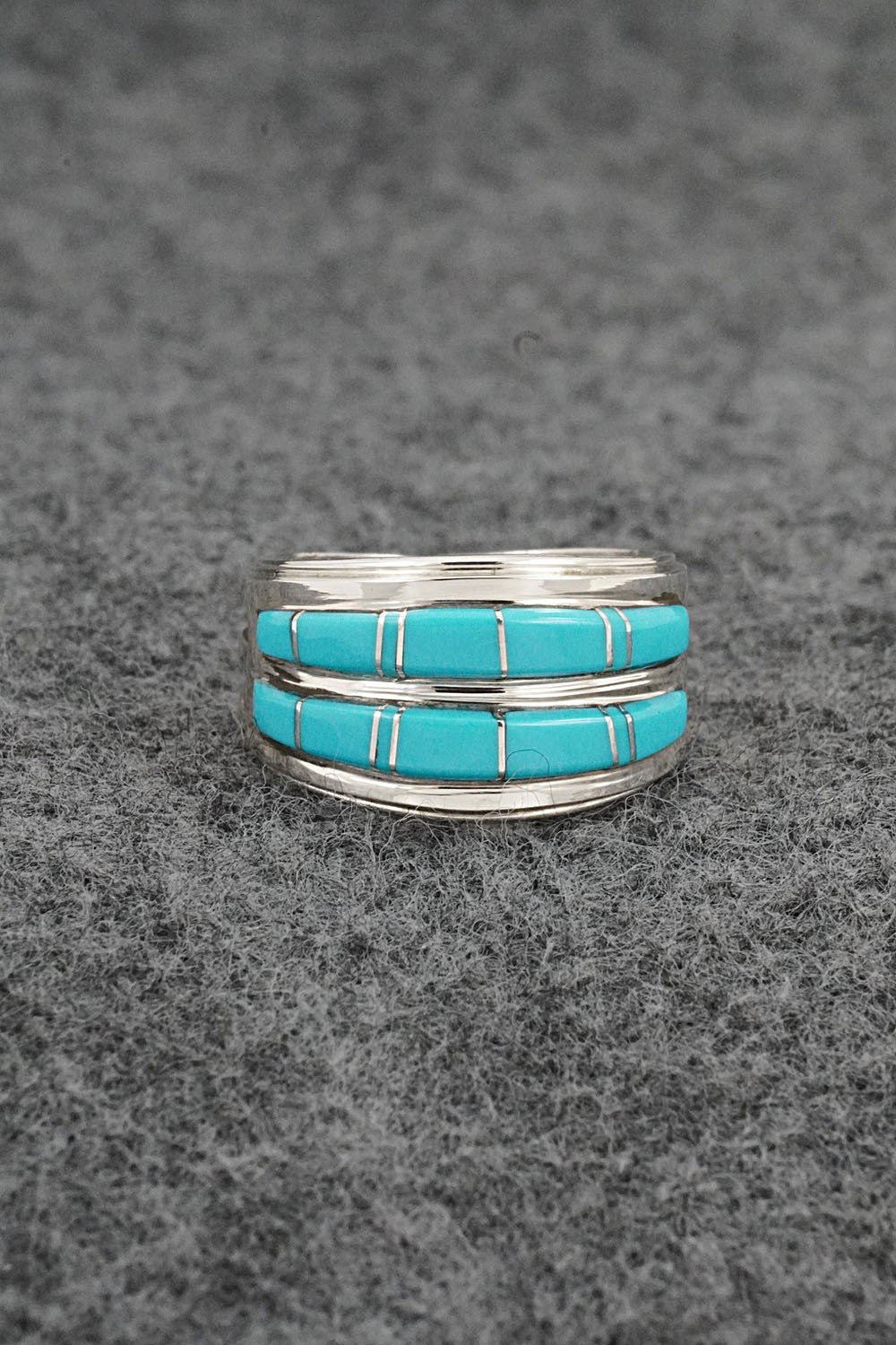 Turquoise & Sterling Silver Ring - Wilbert Muskett Jr. - Size 7.25
