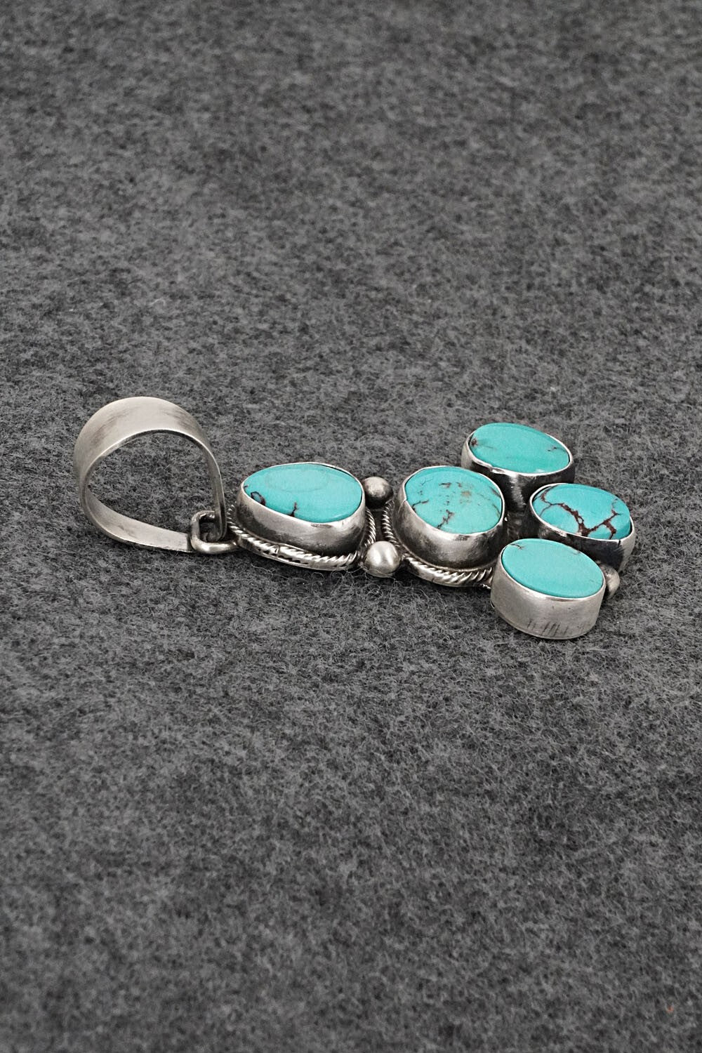 Turquoise & Sterling Silver Pendant and Earrings Set - Bobby Johnson