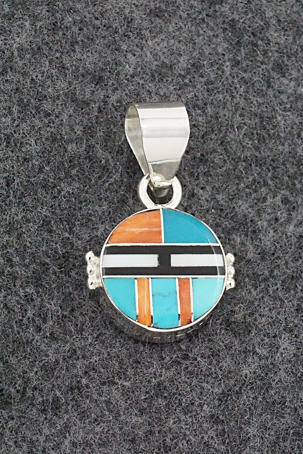 Multi-Stone & Sterling Silver Double-Sided Pendant - Edison Yazzie