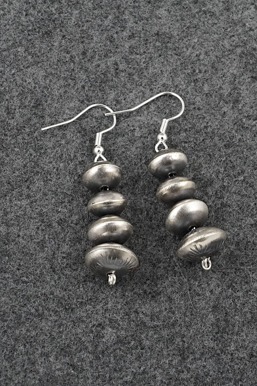 Sterling Silver Navajo Pearl Earrings - Angeline Miller