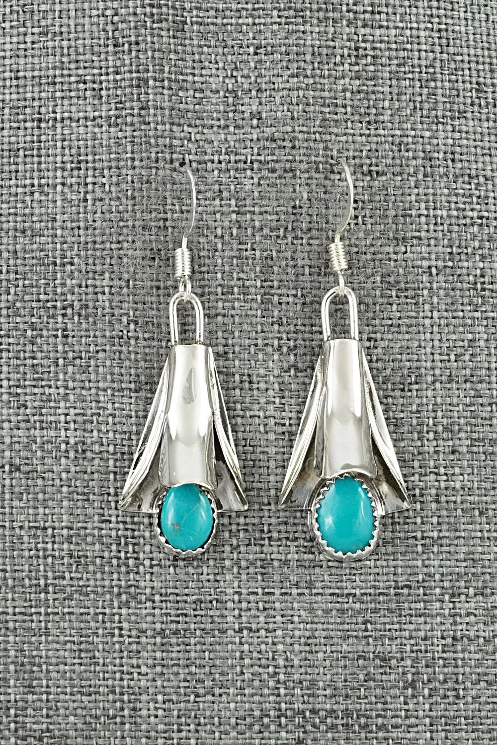 Turquoise & Sterling Silver Earrings - Louise Yazzie