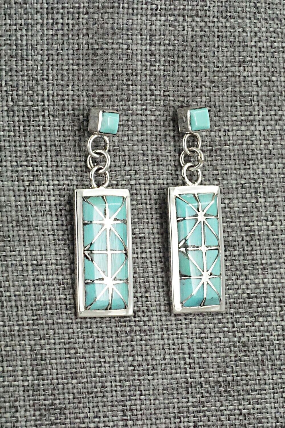 Turquoise & Sterling Silver Earrings - Gloria Tucson