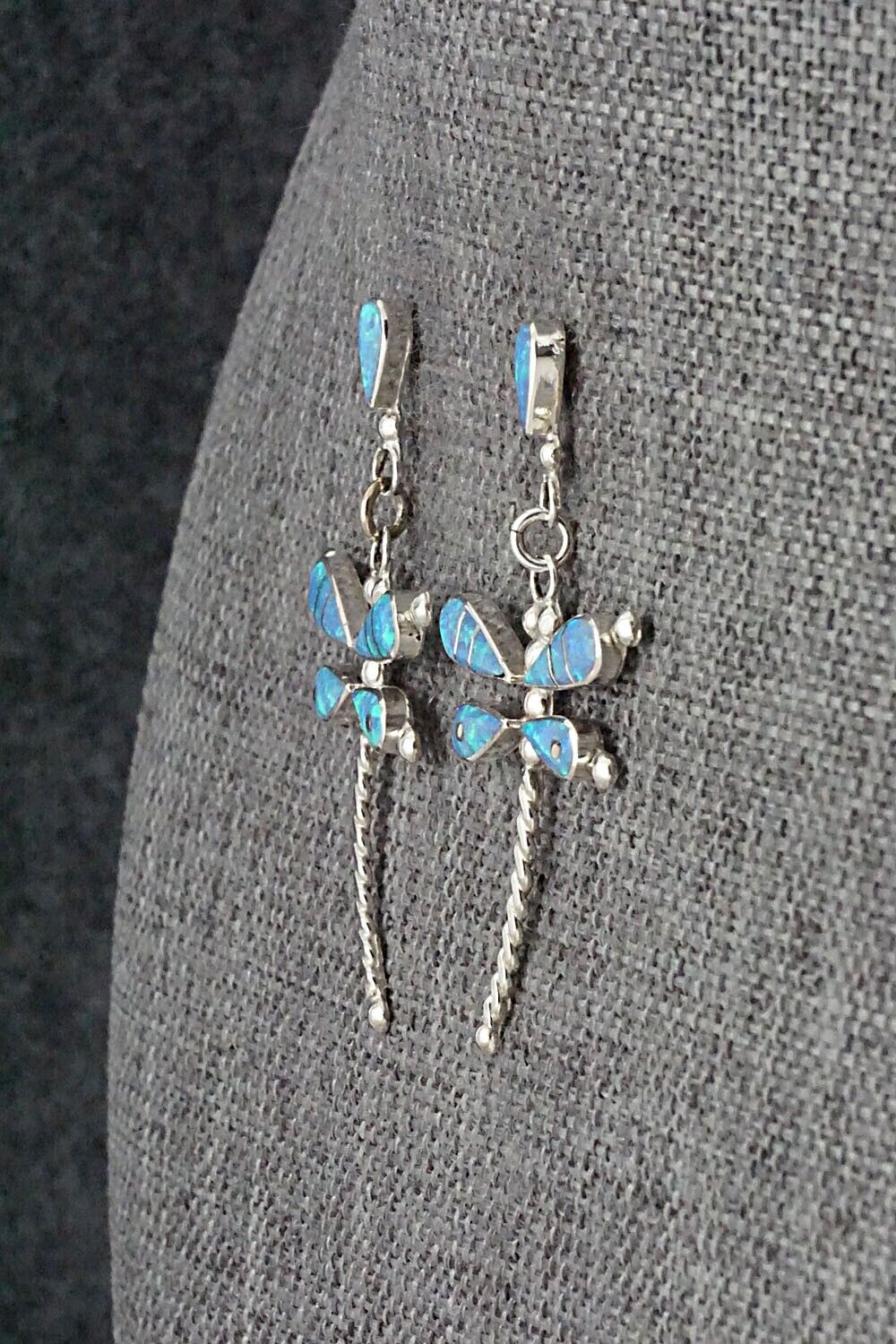 Opalite & Sterling Silver Earrings - Lyndon Ahiyite