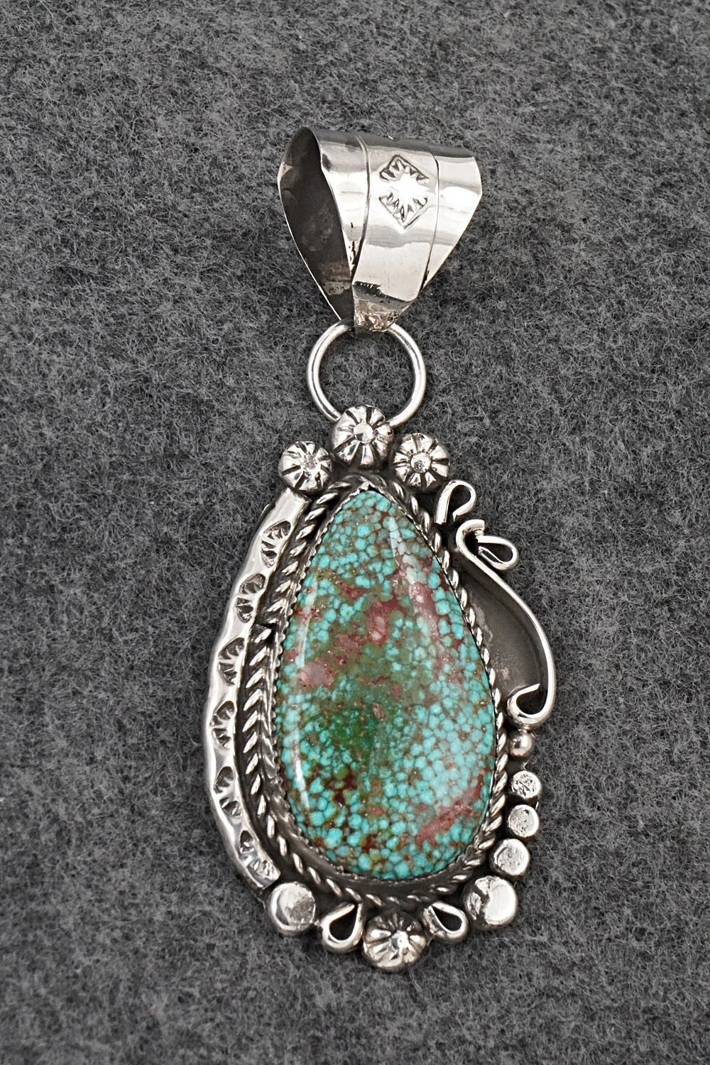 Turquoise and Sterling Silver Pendant - Phil Nez