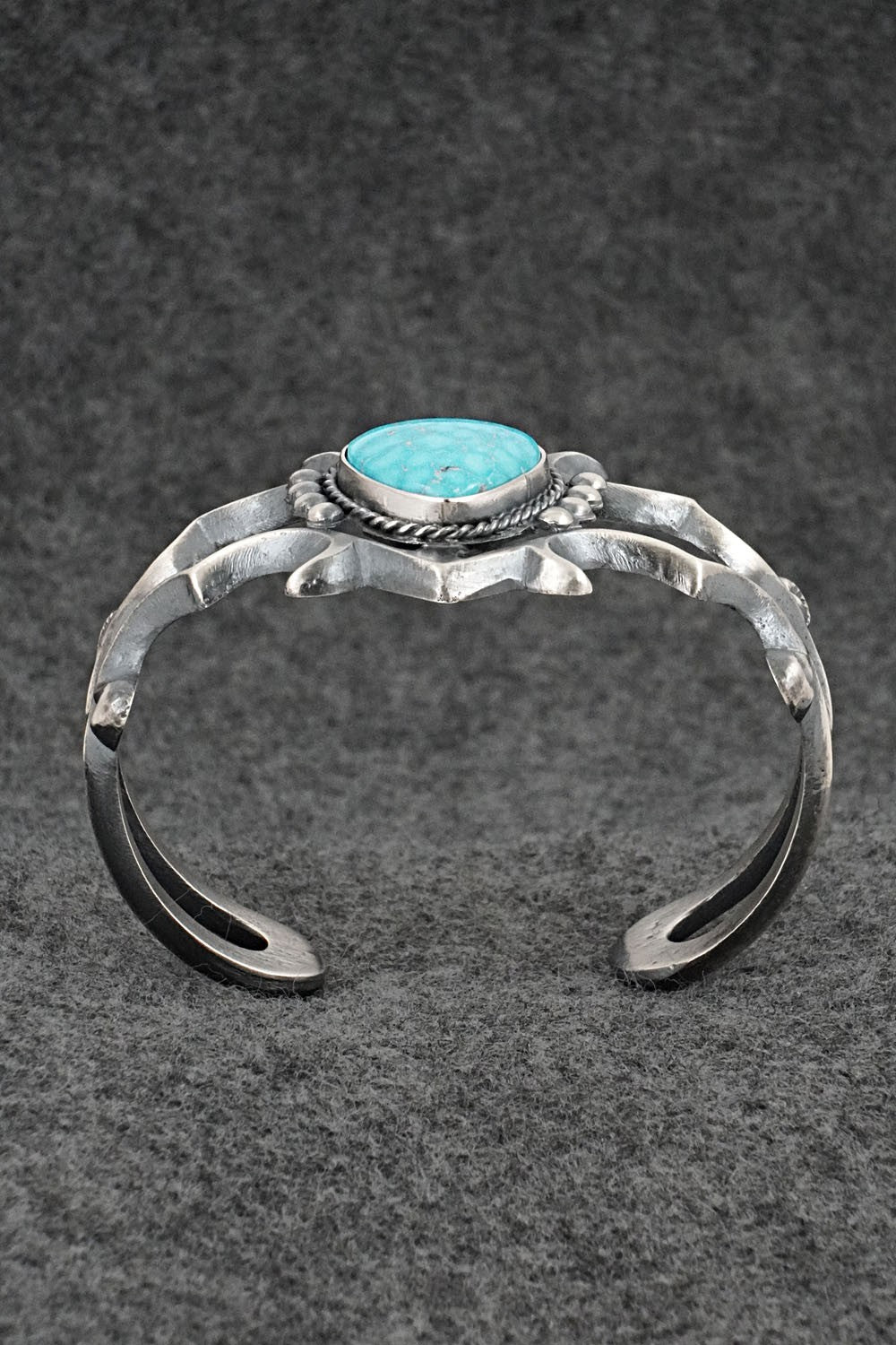 Turquoise & Sterling Silver Bracelet - Harrison Bitsue