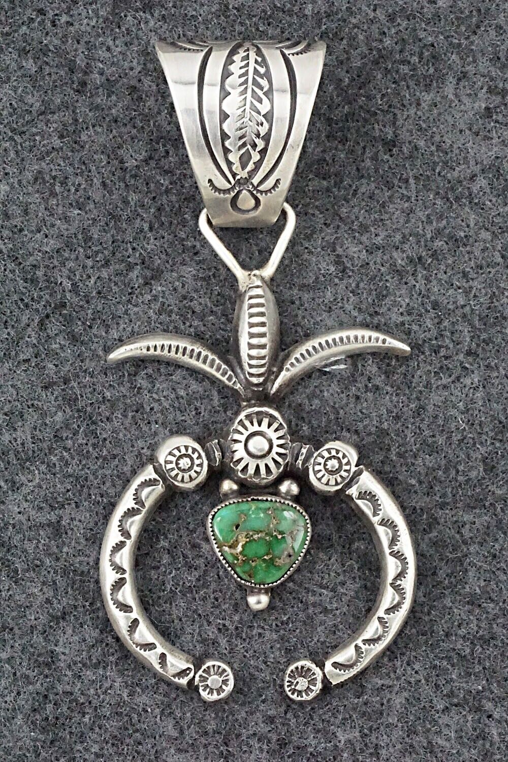 Turquoise & Sterling Silver Naja Pendant - Calvin Martinez