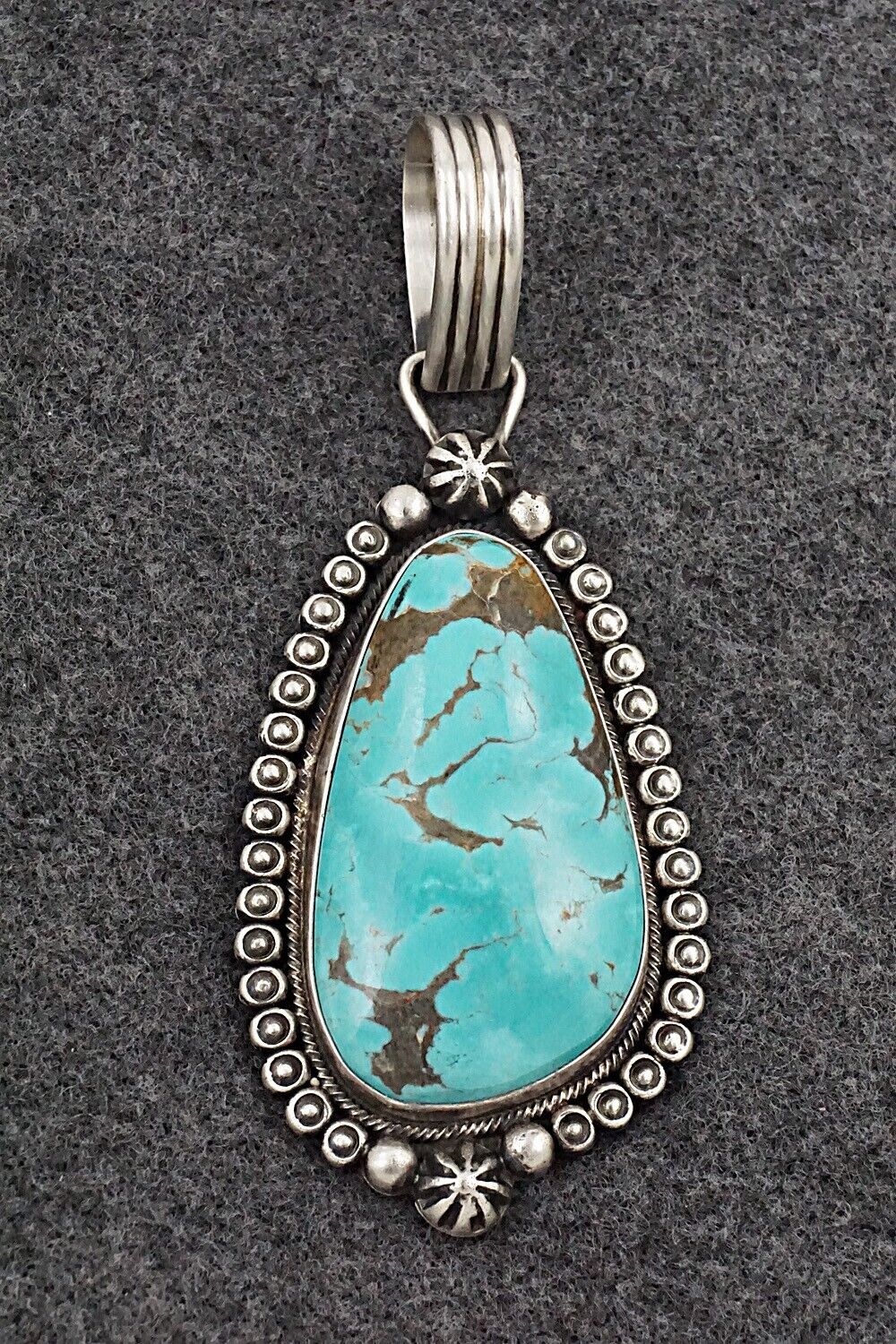 Turquoise & Sterling Silver Pendant - Jackson Hoskie