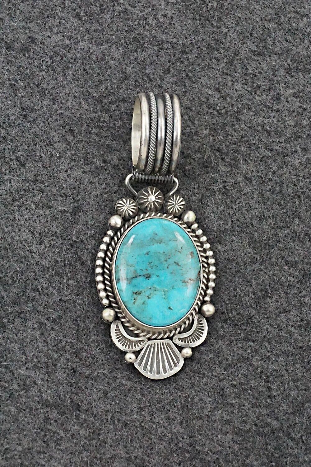 Turquoise & Sterling Silver Pendant - Michael Calladitto