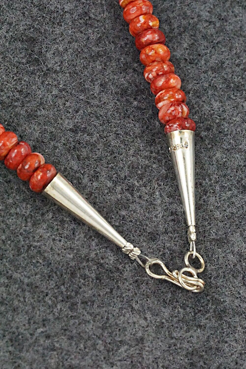 Spiny Oyster & Sterling Silver Necklace 19" - Louise Joe
