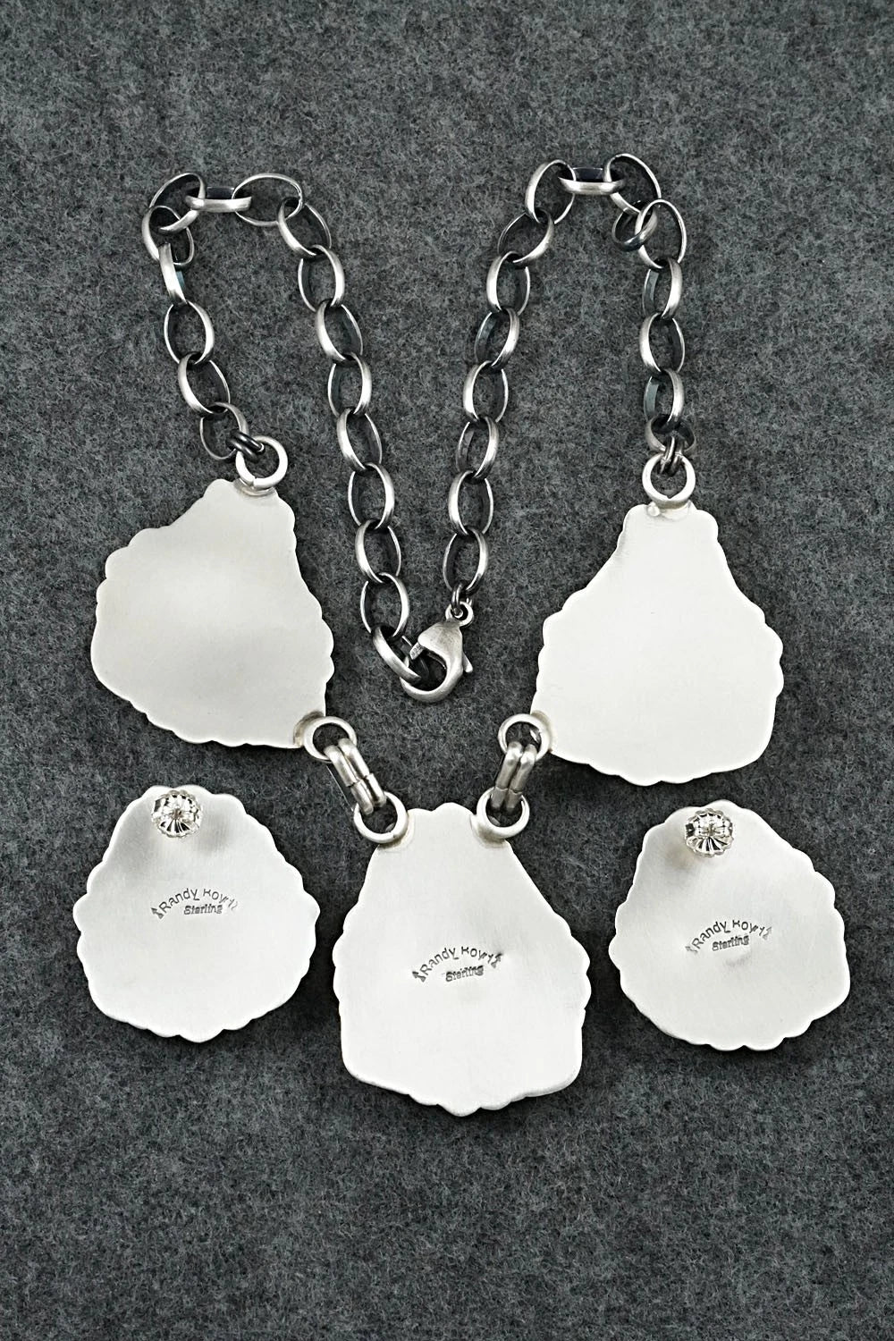 Turquoise & Sterling Silver Necklace and Earrings Set - Randy Boyd