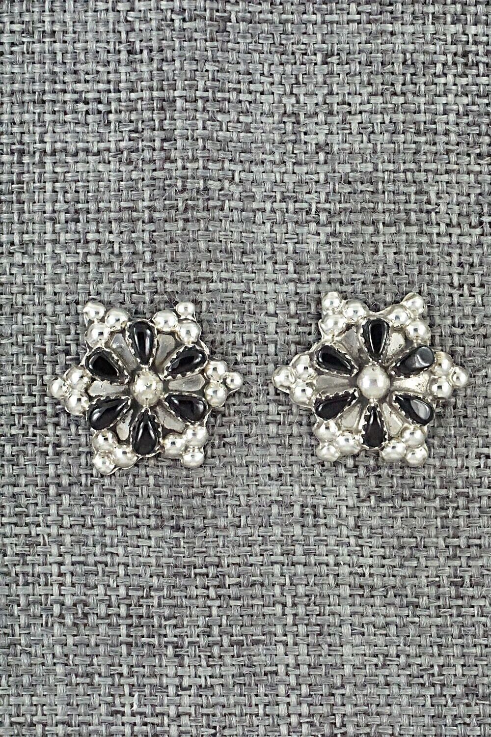 Onyx & Sterling Silver Earrings - Alice Mutte