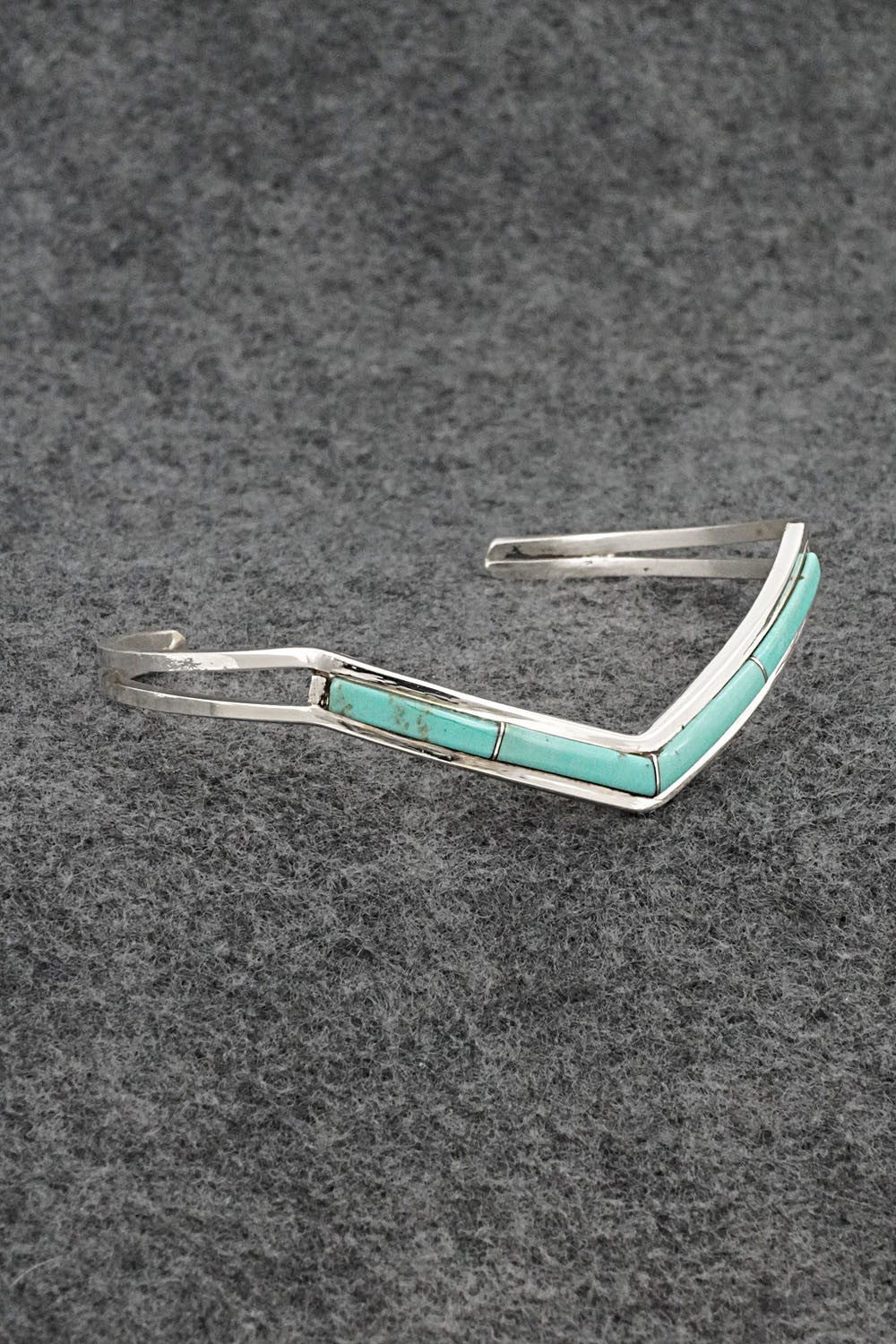 Turquoise & Sterling Silver Inlay Bracelet - Jamie Johnson