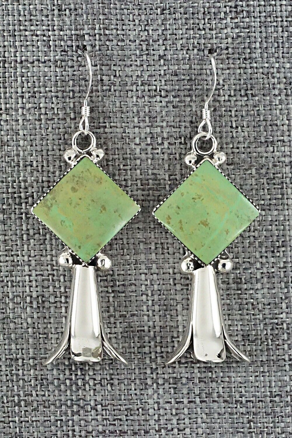 Gaspeite and Sterling Silver Earrings - Suzanna Johnson
