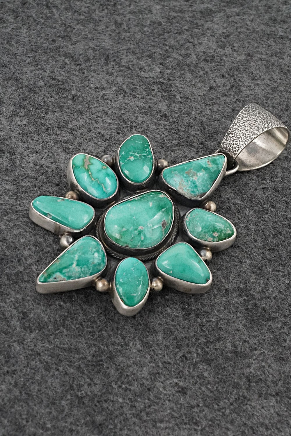 Turquoise & Sterling Silver Pendant - Kathleen Livingston